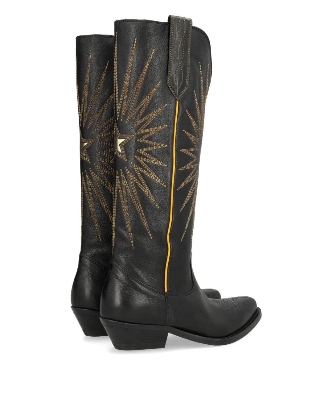 GOLDEN GOOSE Черные кожаные сапоги, фото 3