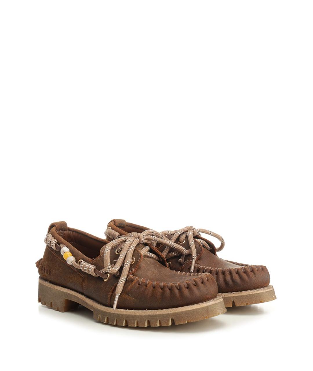 GOLDEN GOOSE Коричневые кожаные лоферы, фото 2