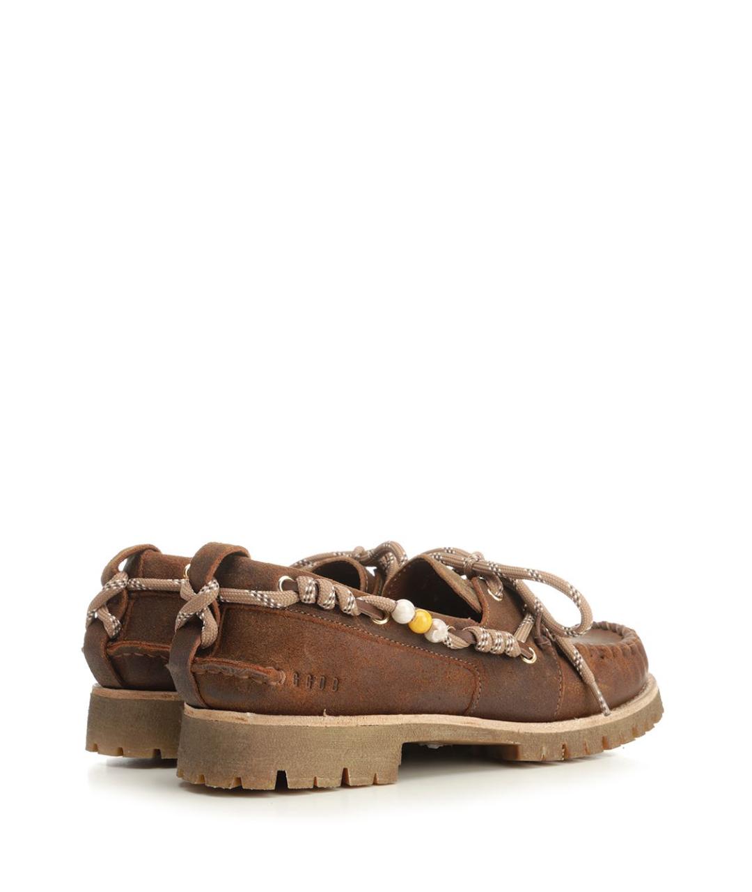 GOLDEN GOOSE Коричневые кожаные лоферы, фото 3