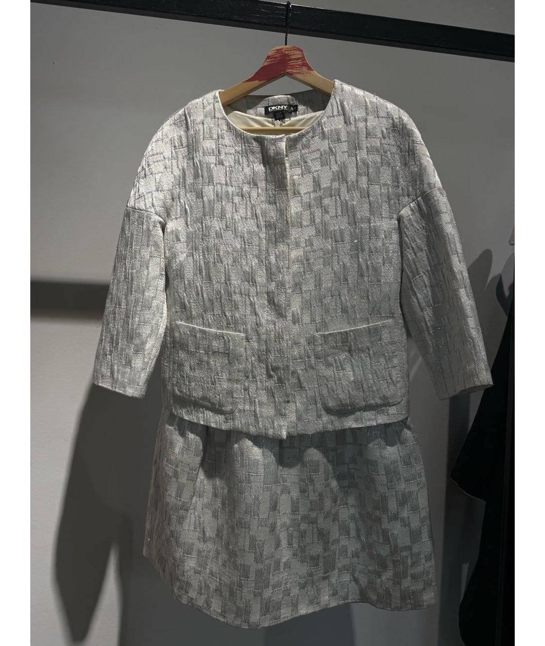 DKNY Белый хлопковый костюм с юбками, фото 5