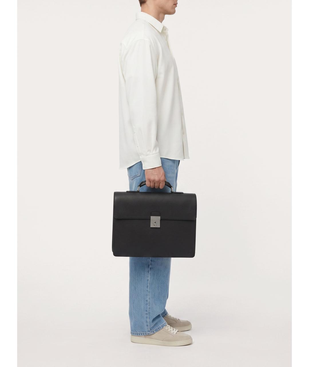 LOUIS VUITTON Черный портфель, фото 8