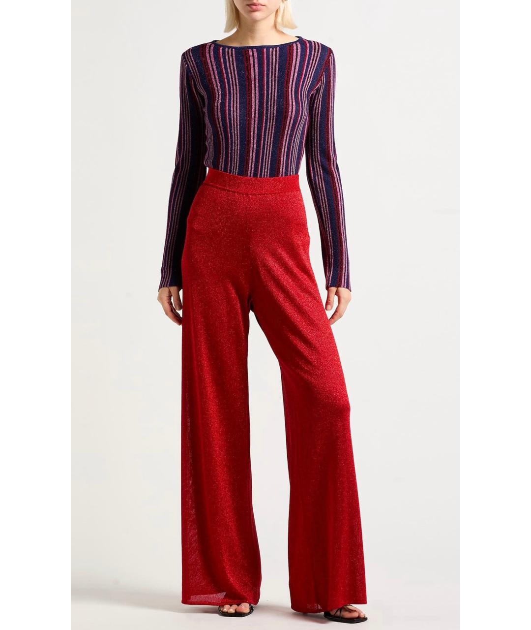 MISSONI Красные вискозные брюки широкие, фото 2