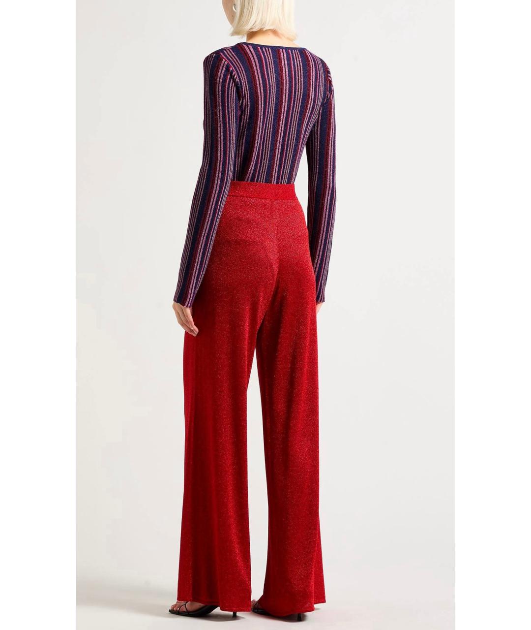 MISSONI Красные вискозные брюки широкие, фото 3