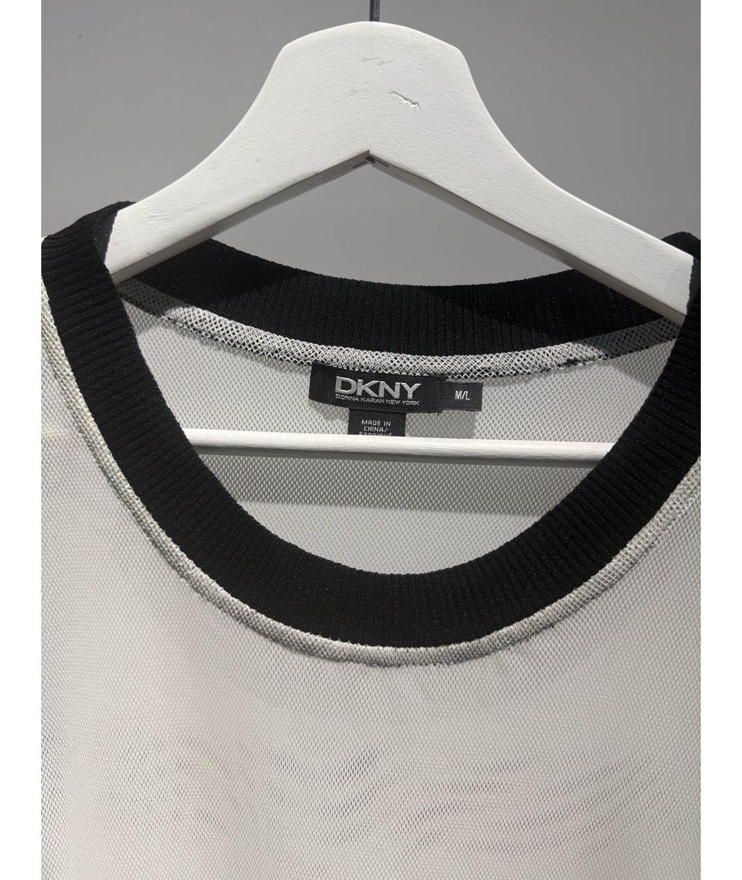 DKNY Белое нейлоновое платье, фото 3