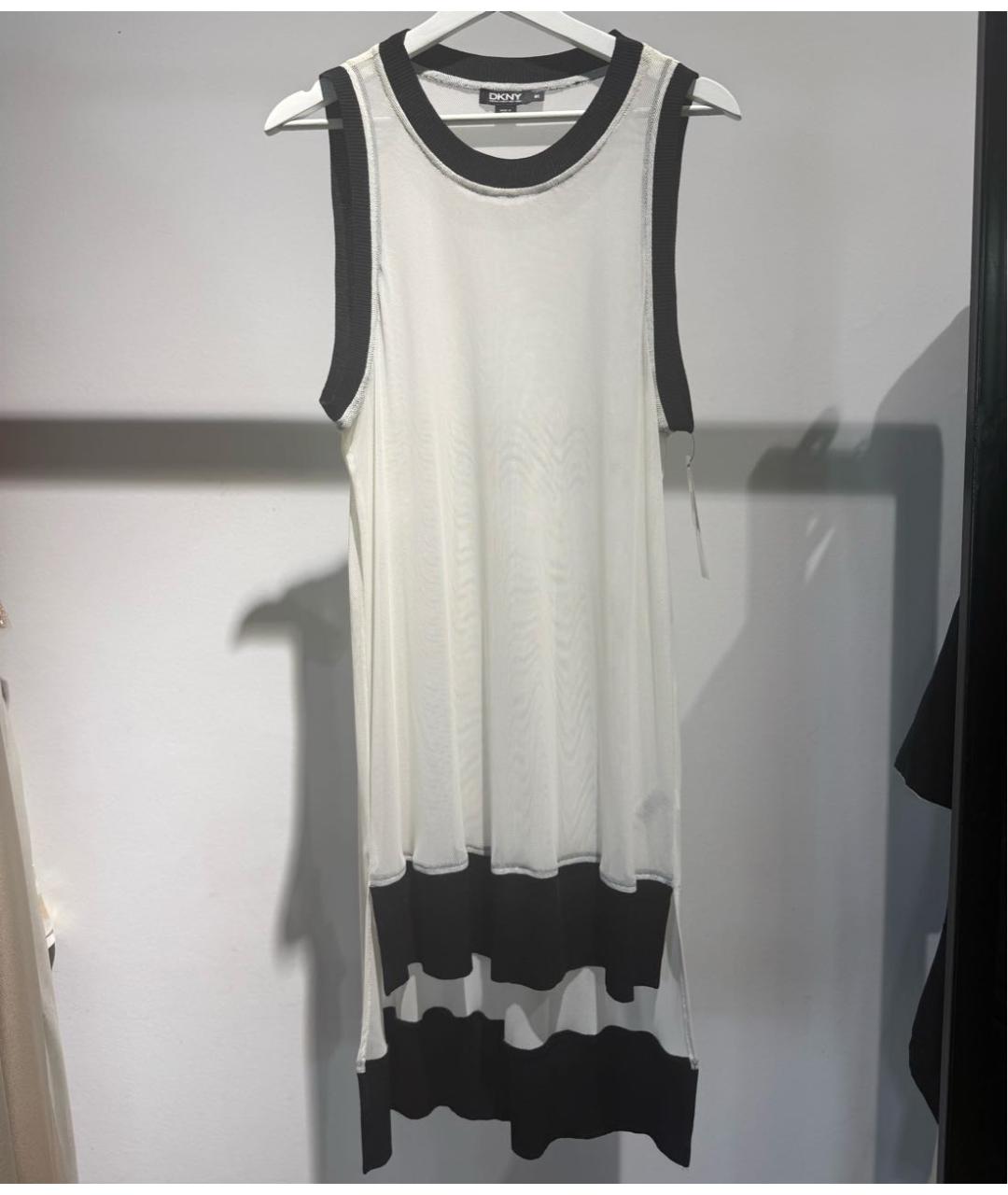 DKNY Белое нейлоновое платье, фото 8
