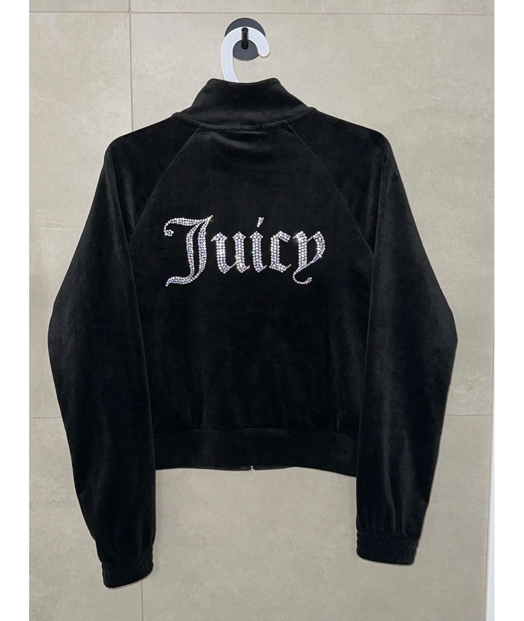 JUICY COUTURE Черный велюровый костюм с брюками, фото 2