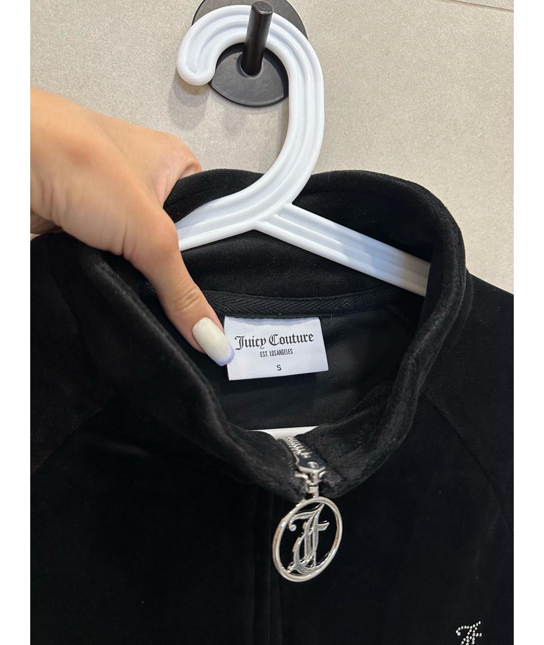 JUICY COUTURE Черный велюровый костюм с брюками, фото 7