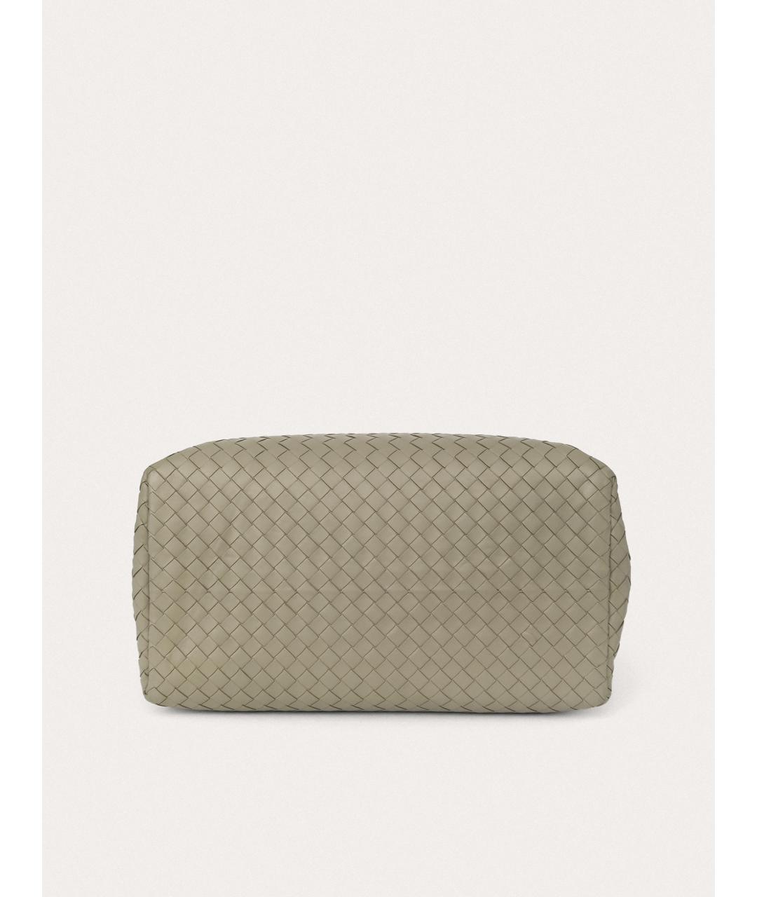 BOTTEGA VENETA Серая кожаная сумка с короткими ручками, фото 4