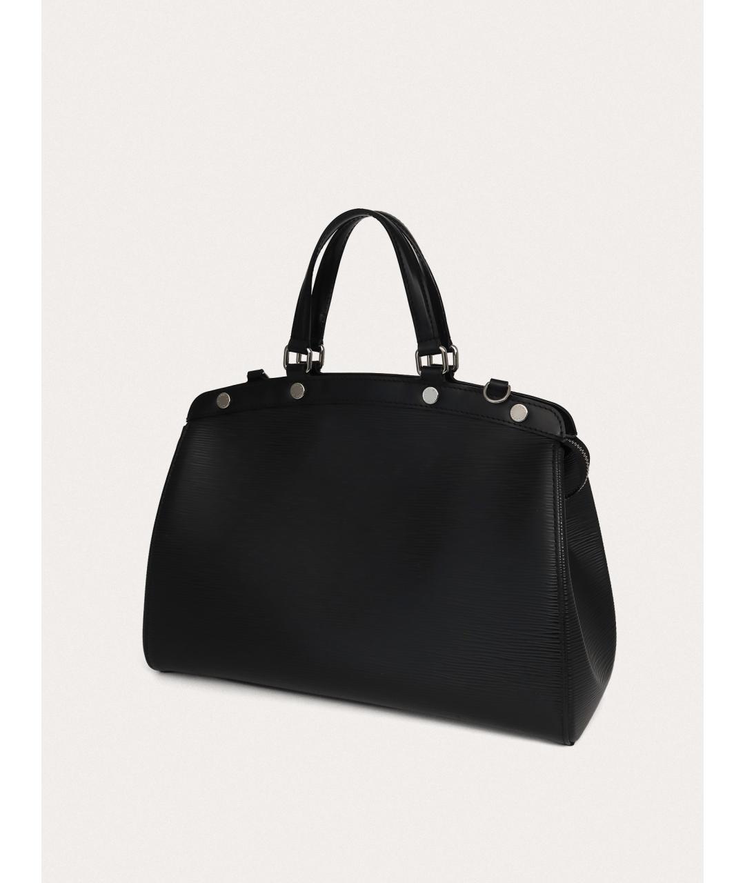 LOUIS VUITTON Черная кожаная сумка с короткими ручками, фото 2