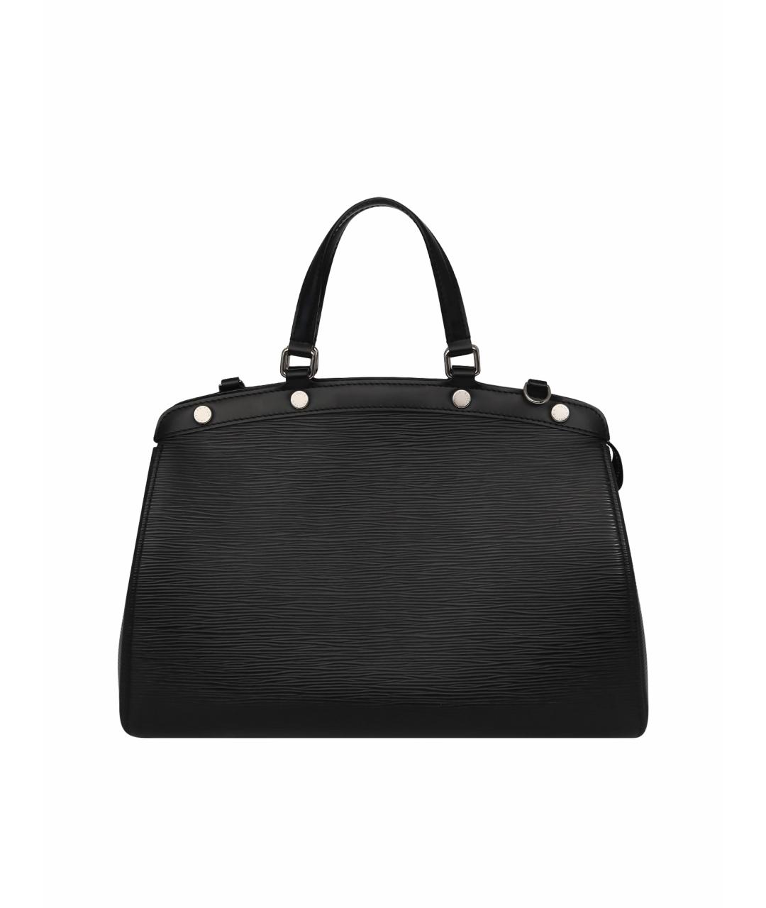 LOUIS VUITTON Черная кожаная сумка с короткими ручками, фото 1