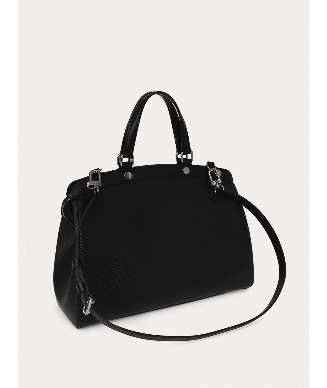 LOUIS VUITTON Черная кожаная сумка с короткими ручками, фото 3