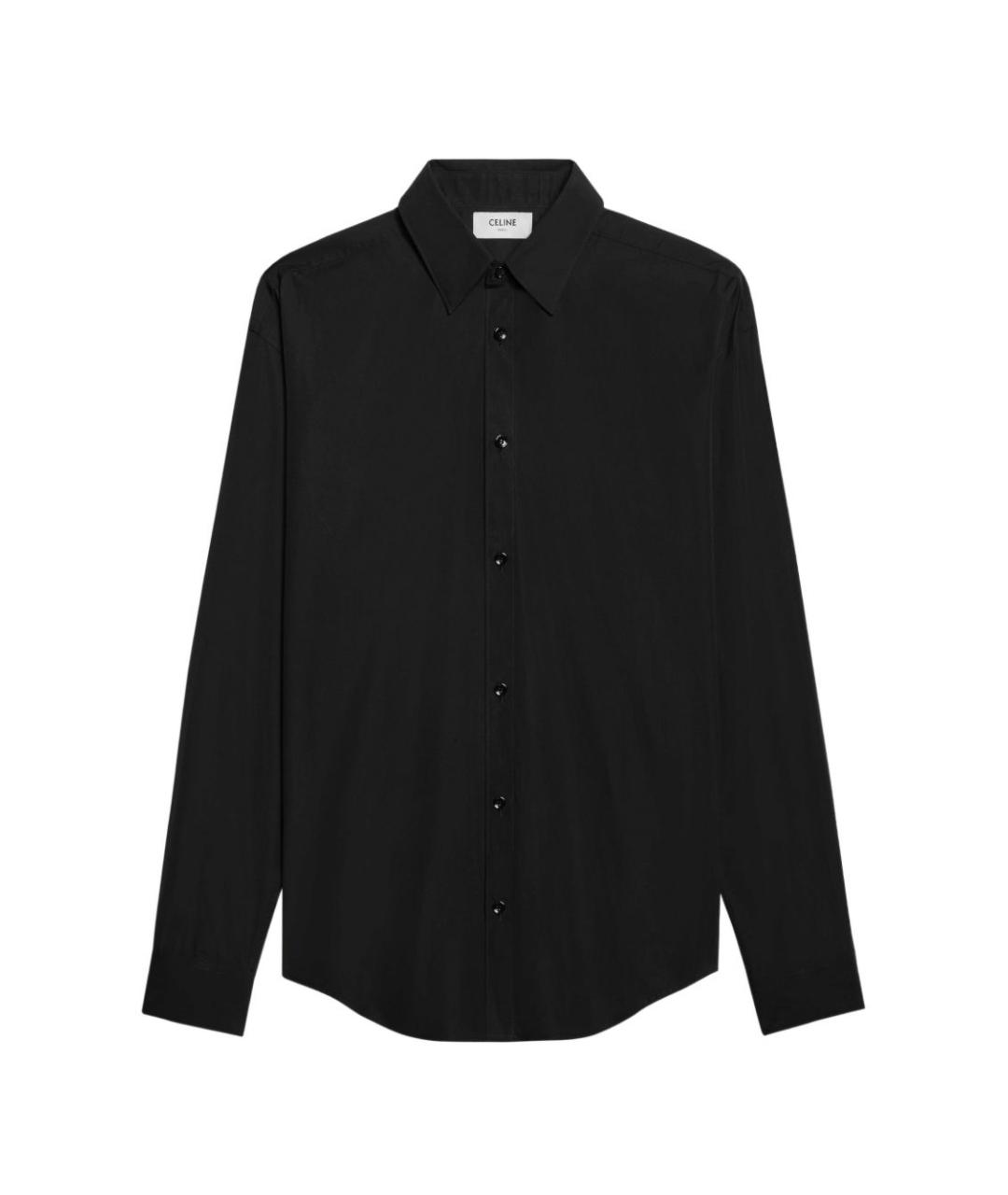 CELINE Черная хлопковая классическая рубашка, фото 1