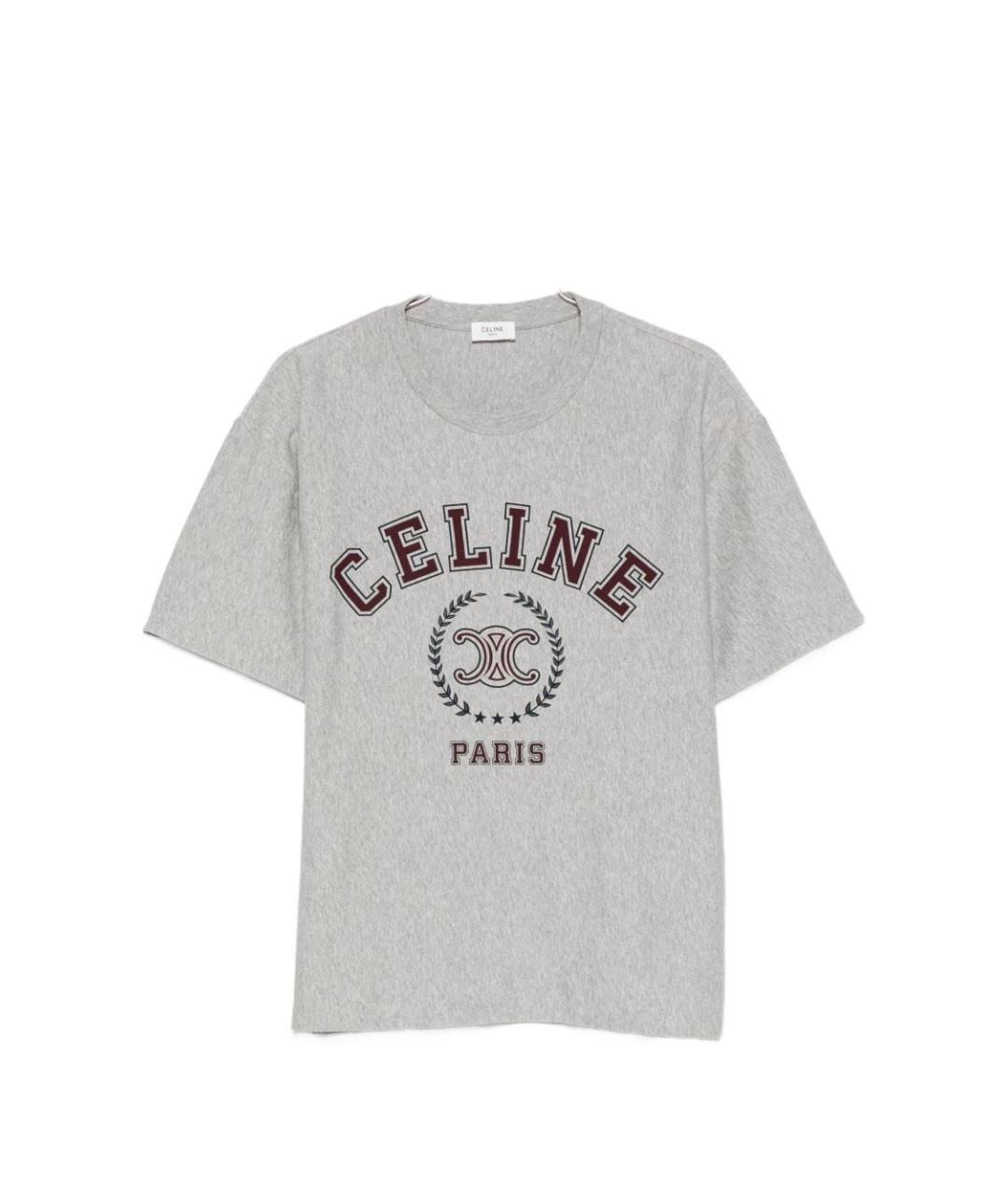 CELINE Серая хлопковая футболка, фото 1