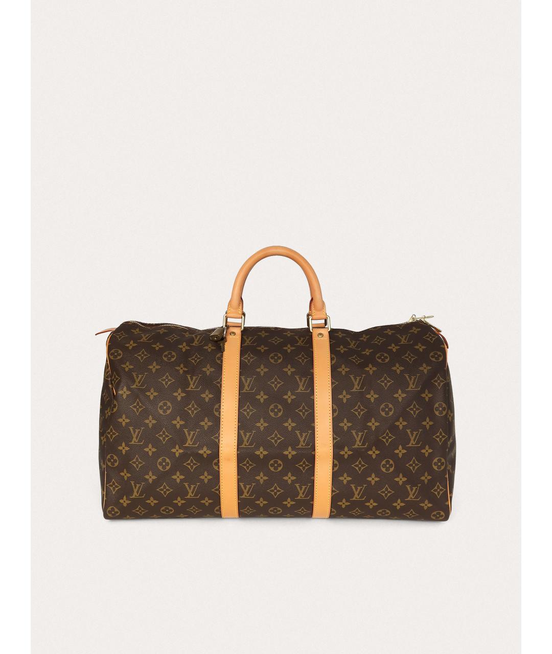LOUIS VUITTON Коричневая дорожная/спортивная сумка, фото 9