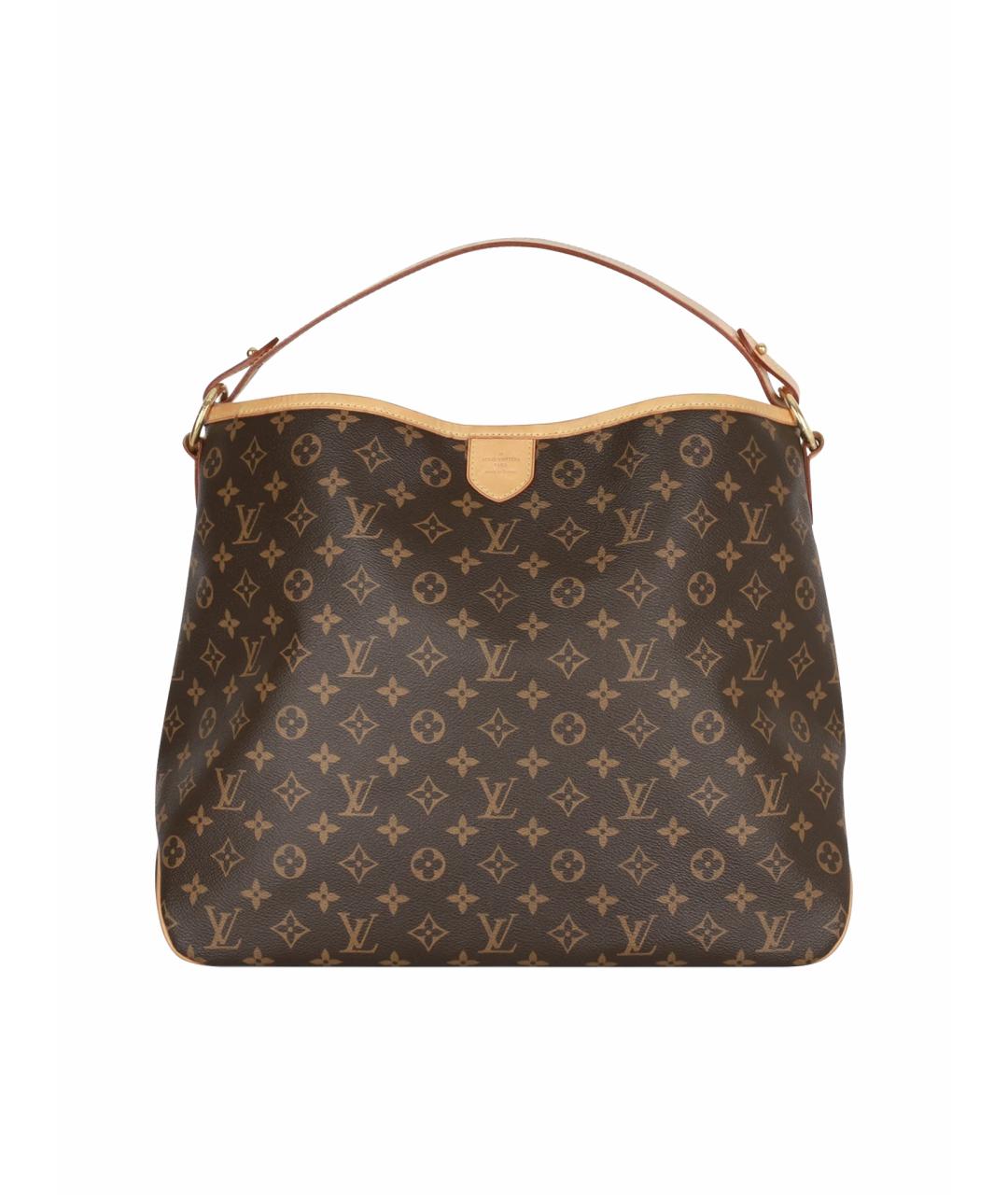 LOUIS VUITTON Коричневая кожаная сумка с короткими ручками, фото 1