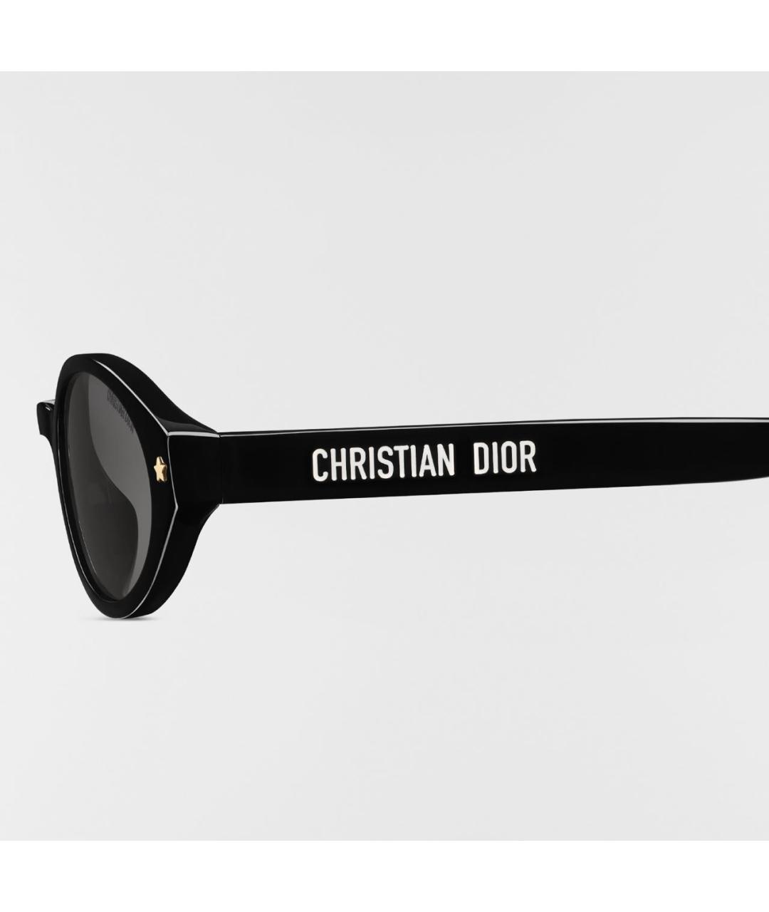 CHRISTIAN DIOR Черные пластиковые солнцезащитные очки, фото 3