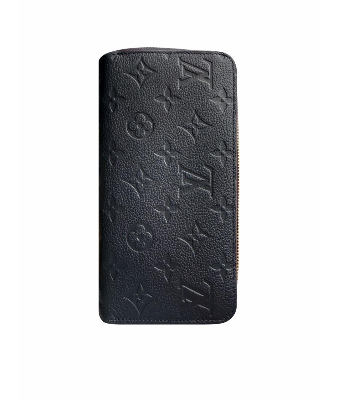 LOUIS VUITTON Темно-синий кожаный кошелек, фото 1