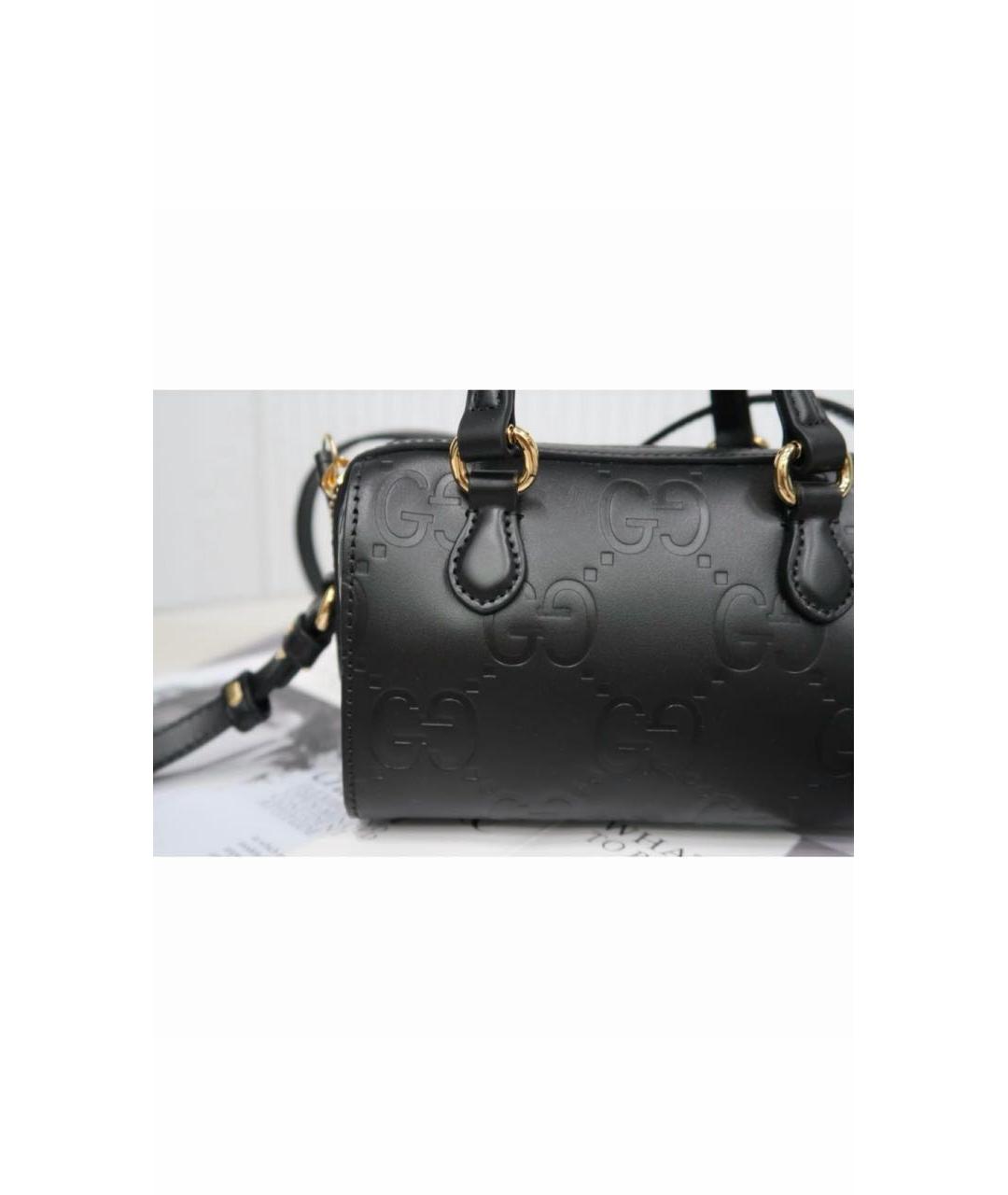 GUCCI Черная кожаная сумка через плечо, фото 3