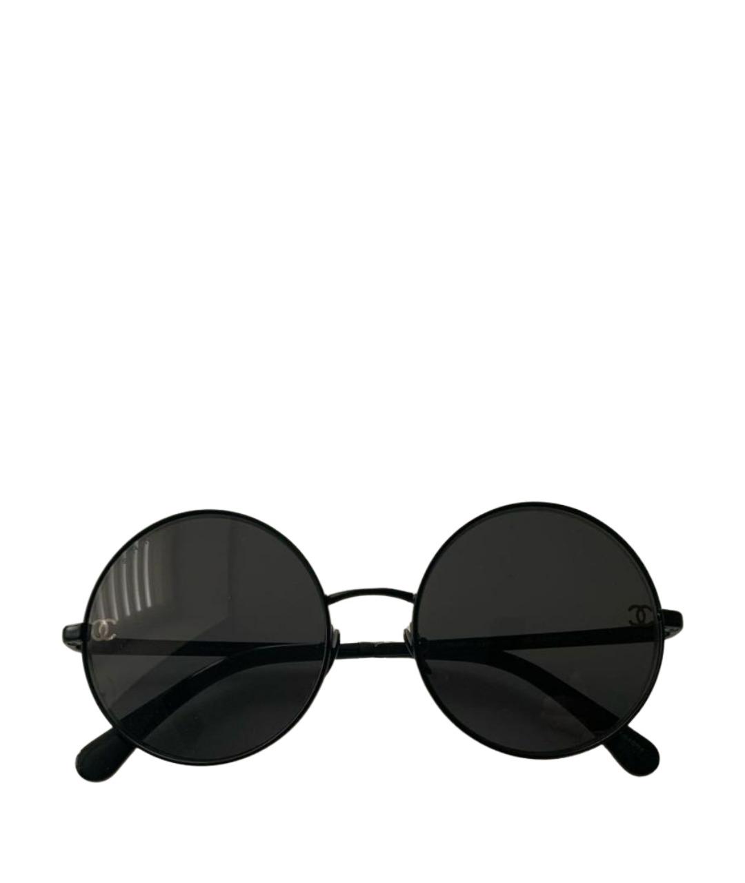 CHANEL Антрацитовые металлические солнцезащитные очки, фото 6