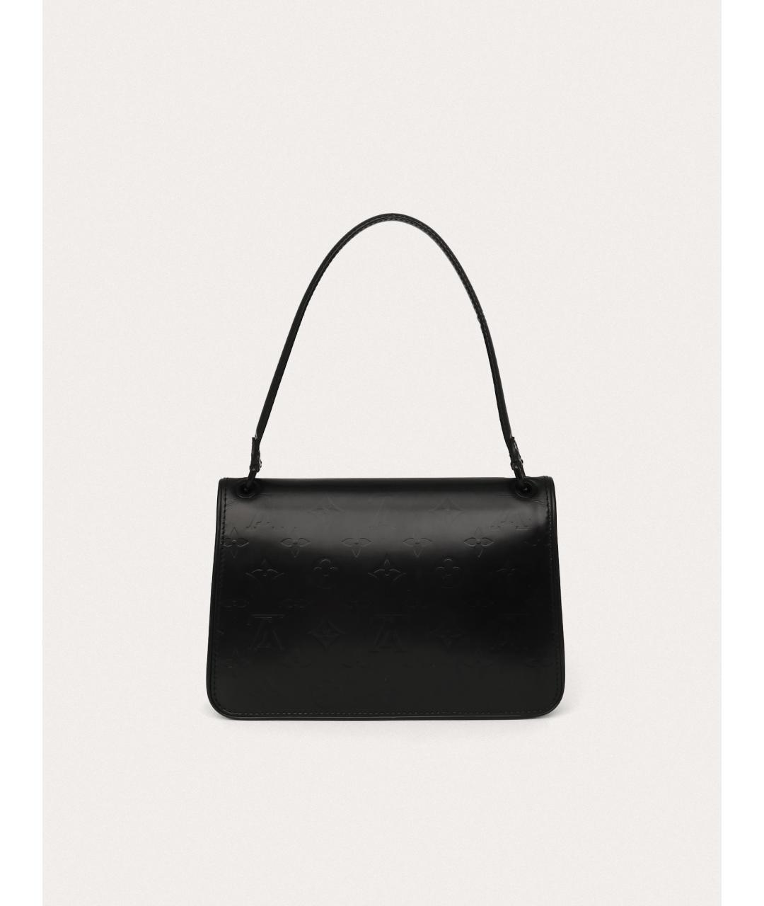 LOUIS VUITTON Черная кожаная сумка с короткими ручками, фото 3