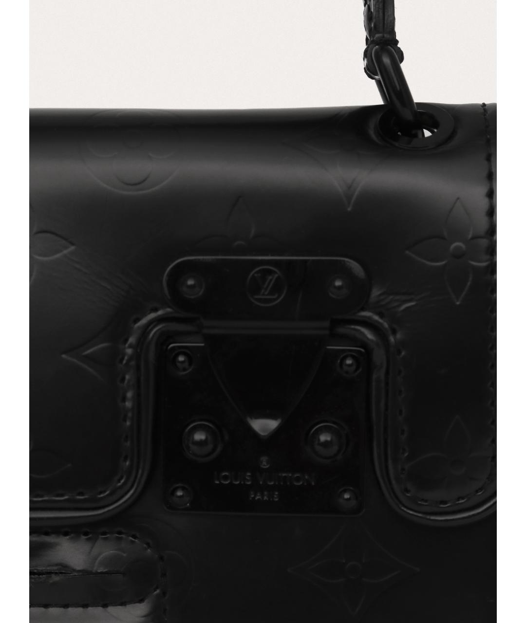 LOUIS VUITTON Черная кожаная сумка с короткими ручками, фото 7