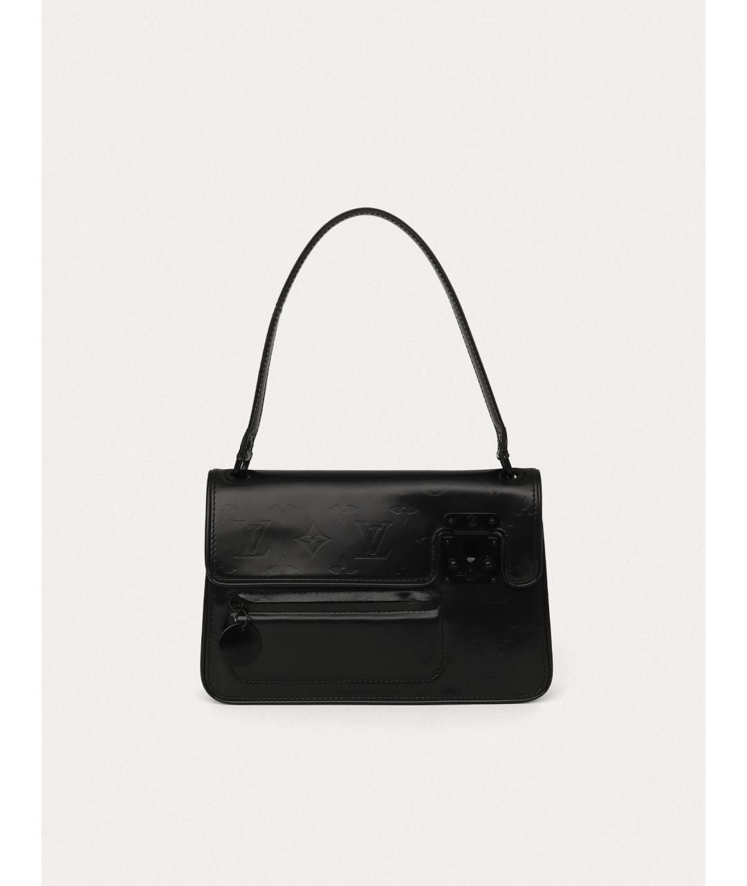 LOUIS VUITTON Черная кожаная сумка с короткими ручками, фото 9