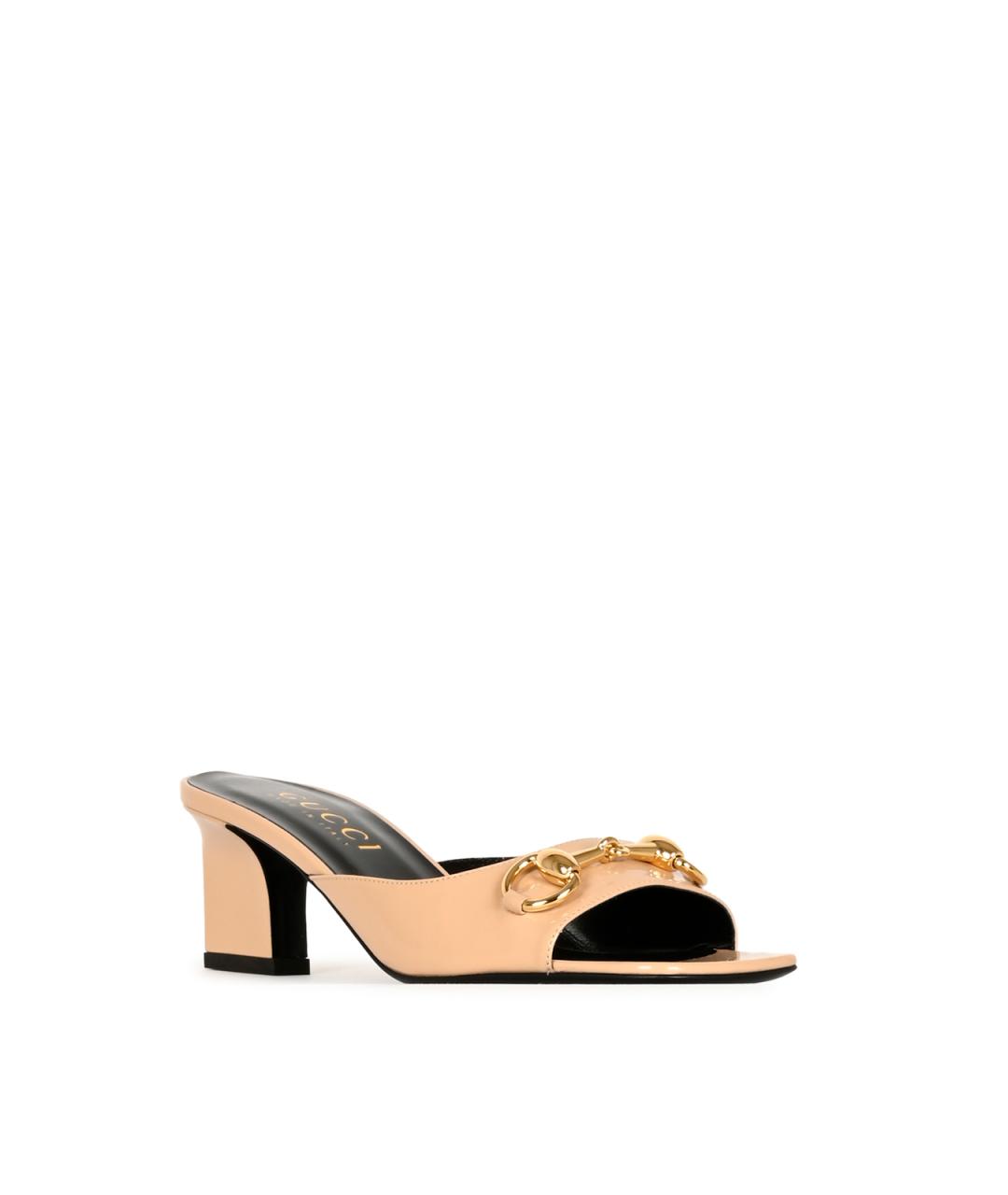 GUCCI Розовые кожаные сандалии, фото 2