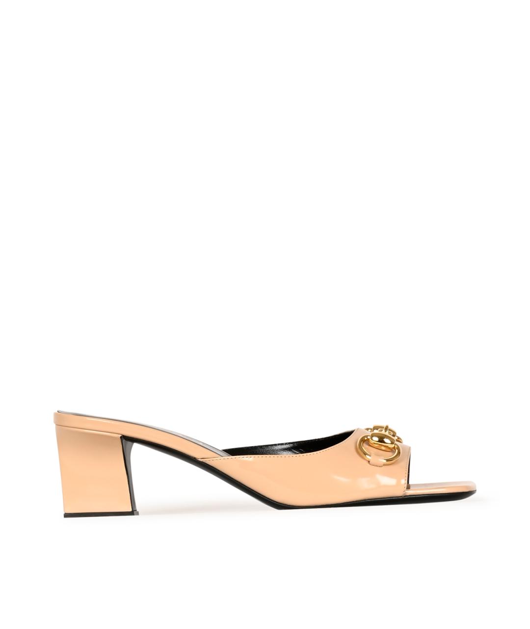 GUCCI Розовые кожаные сандалии, фото 1
