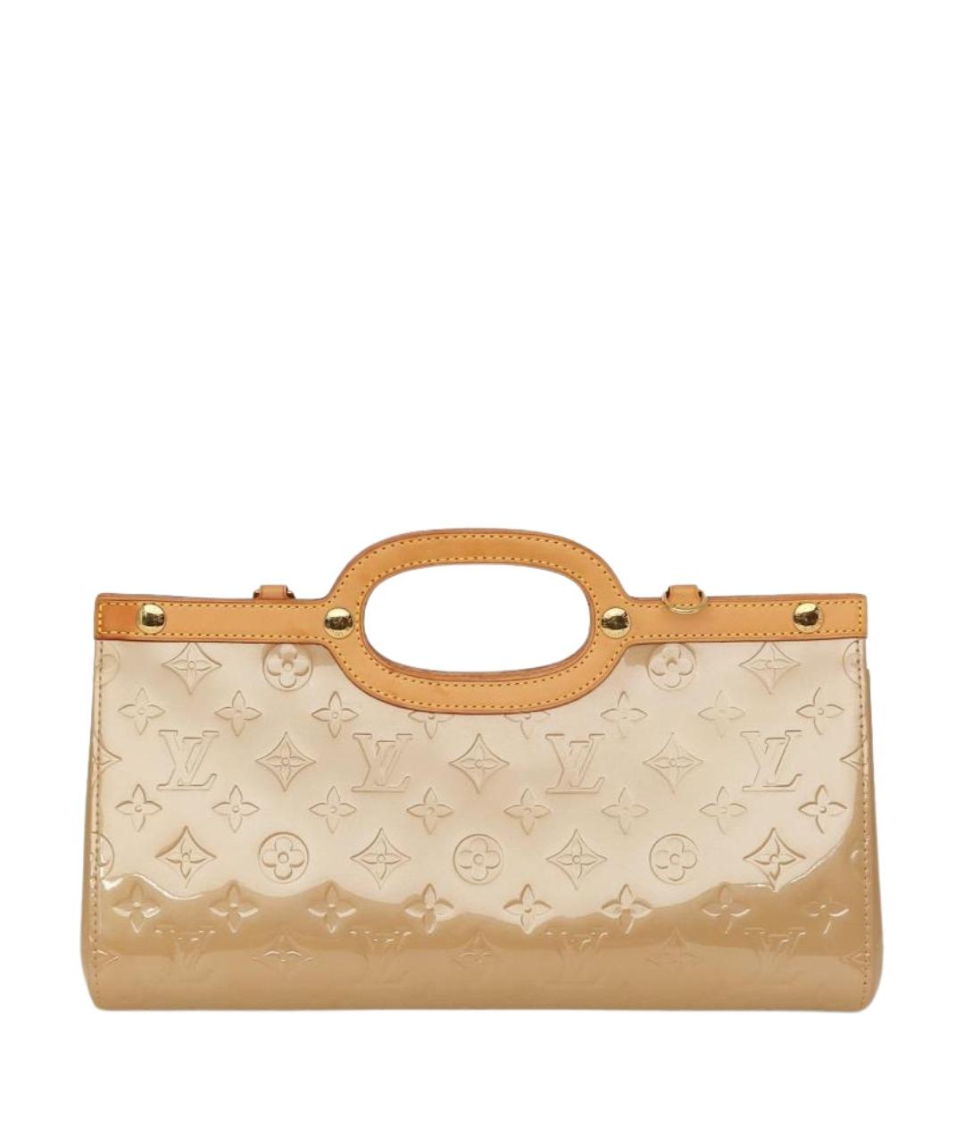 LOUIS VUITTON Бежевая кожаная сумка с короткими ручками, фото 1