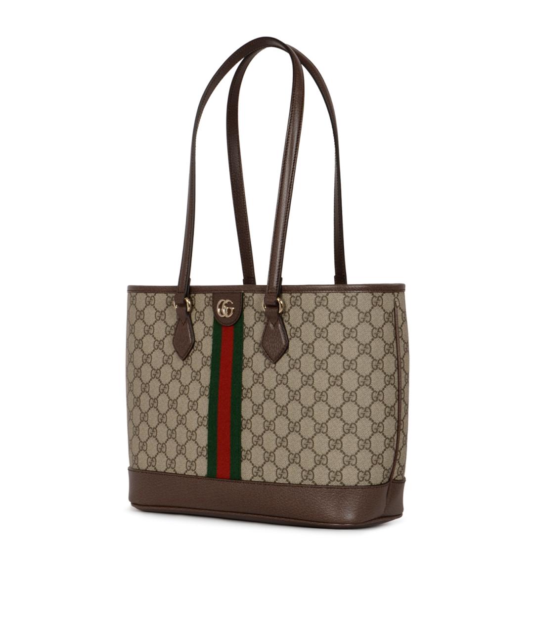 GUCCI Бежевая синтетическая сумка тоут, фото 2