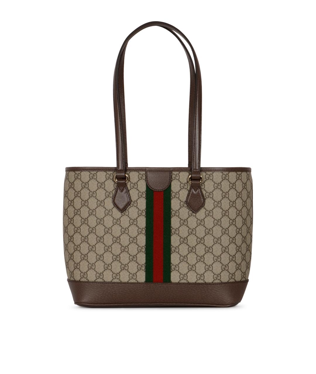 GUCCI Бежевая синтетическая сумка тоут, фото 3