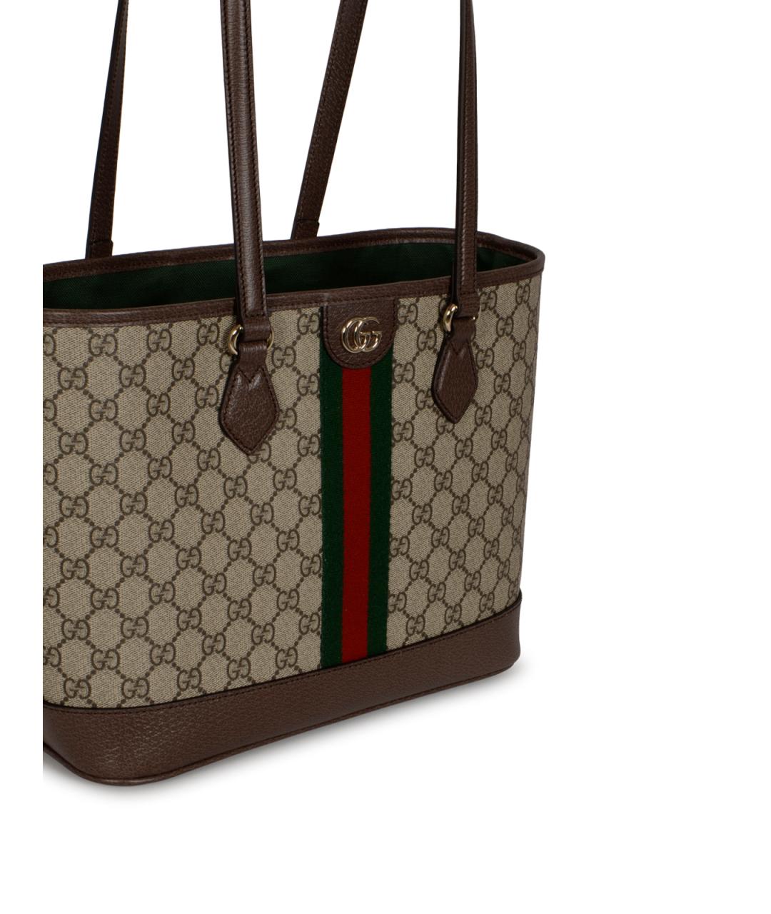 GUCCI Бежевая синтетическая сумка тоут, фото 4