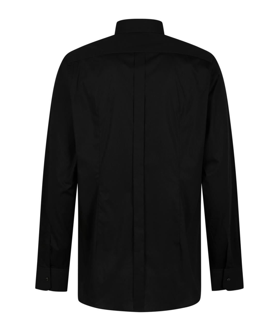 DOLCE&GABBANA Черная хлопковая классическая рубашка, фото 3