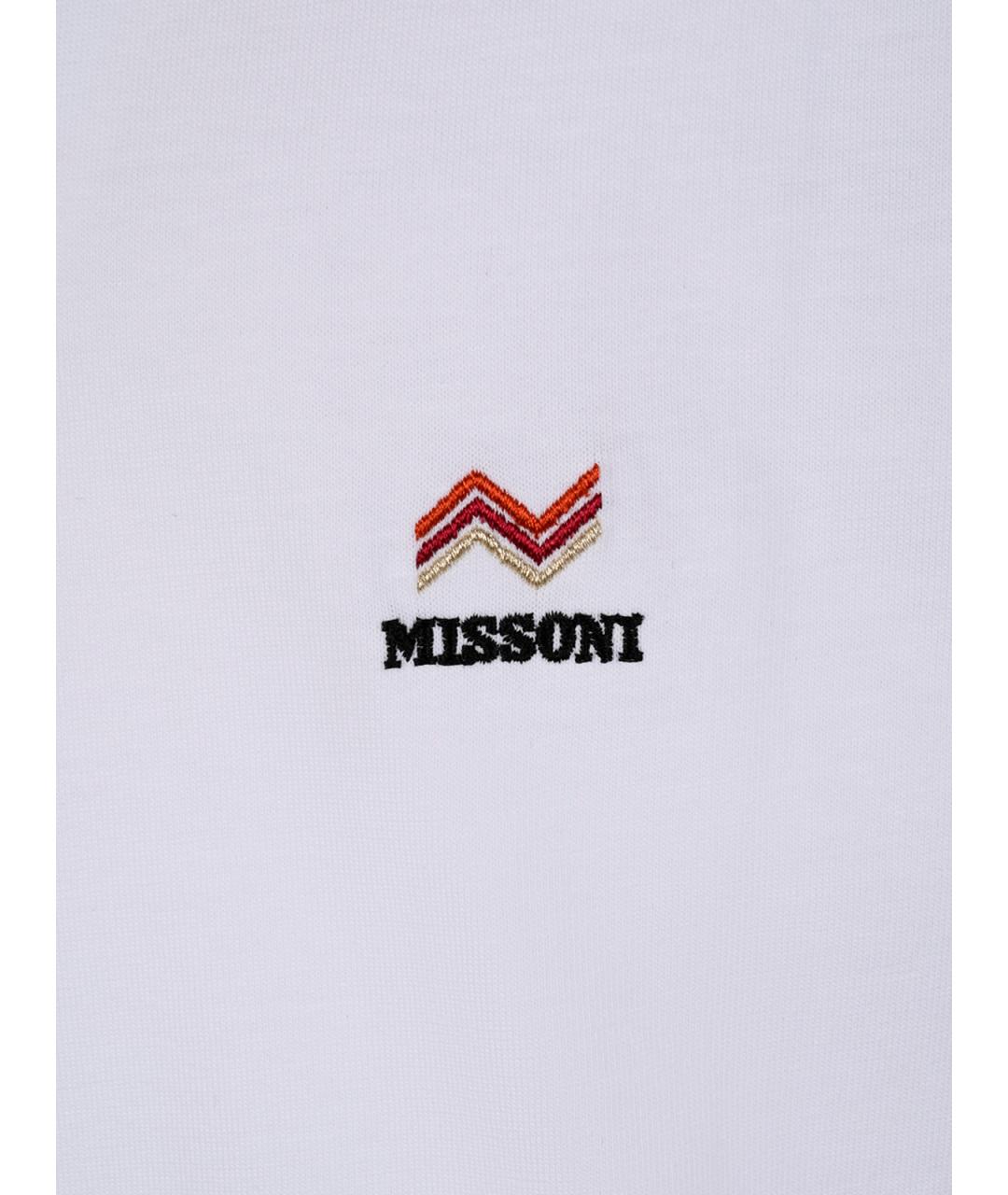 MISSONI Белая хлопковая футболка, фото 3