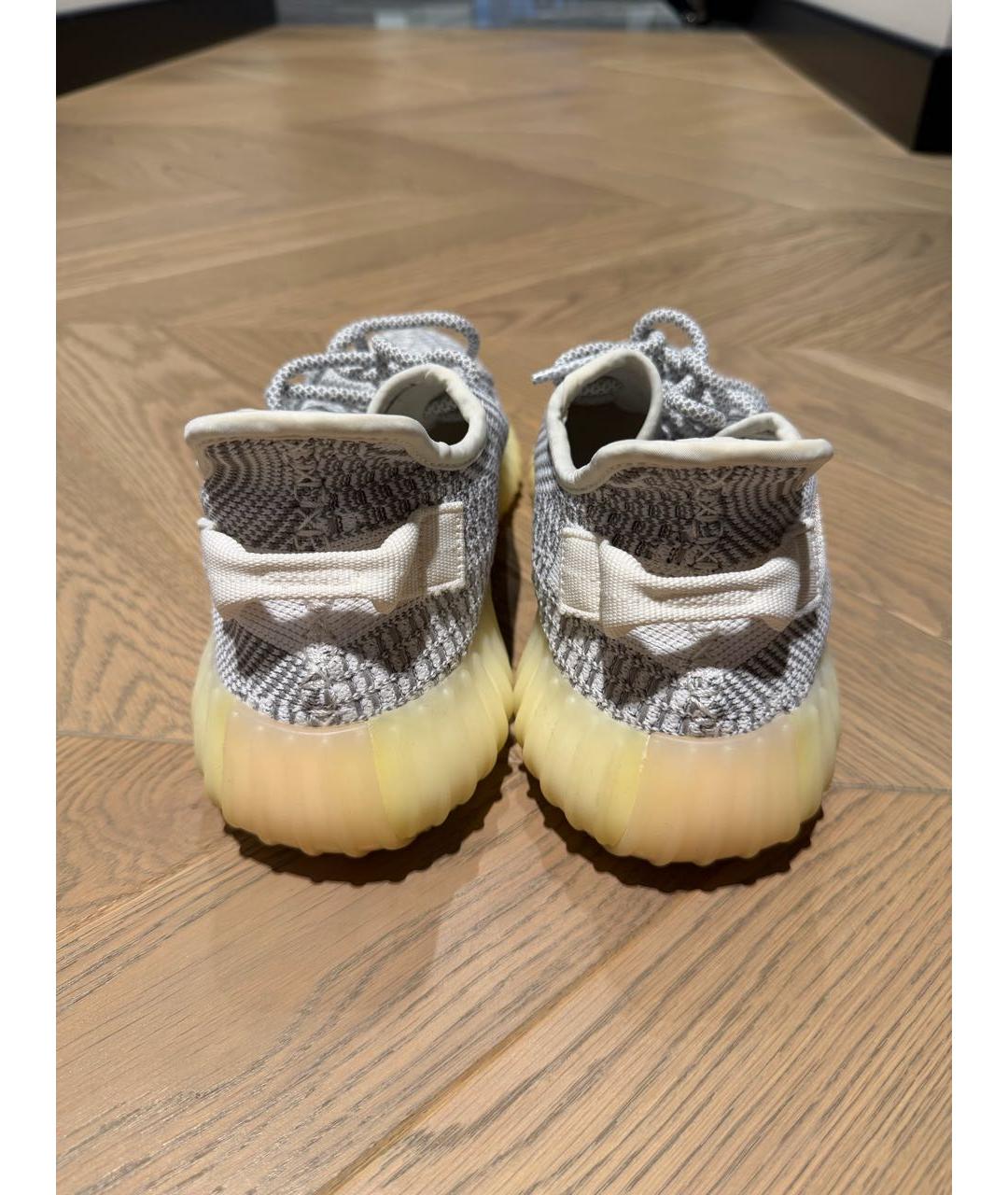 ADIDAS YEEZY Белые текстильные низкие кроссовки / кеды, фото 4