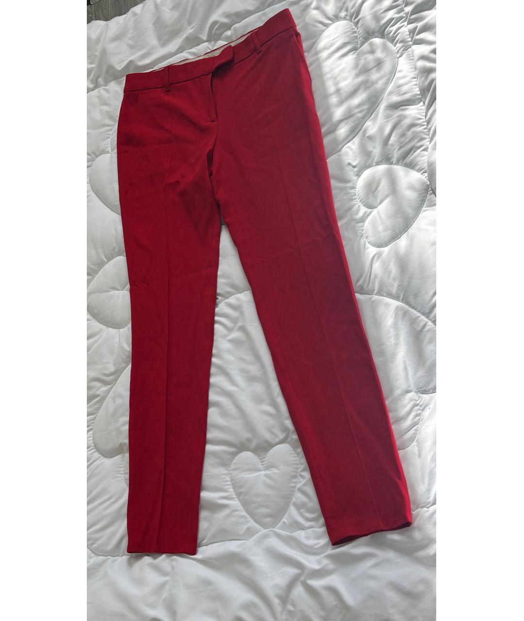 'S MAX MARA Красные шерстяные брюки узкие, фото 2