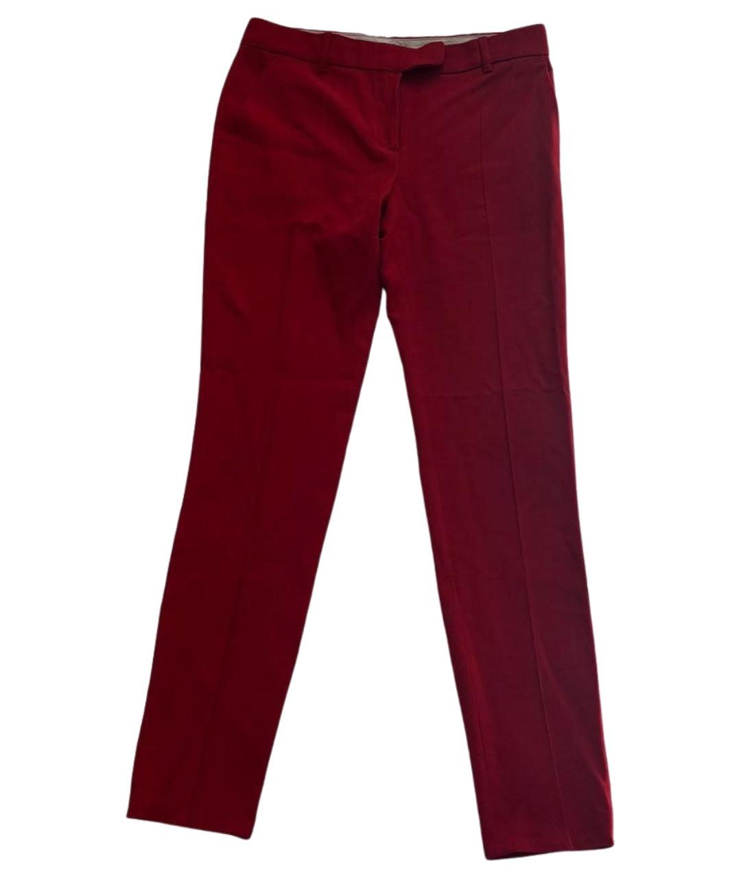 'S MAX MARA Красные шерстяные брюки узкие, фото 1