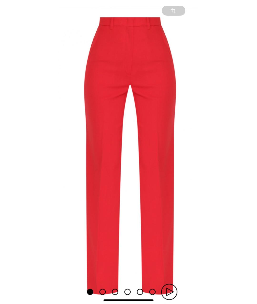 'S MAX MARA Красные шерстяные брюки узкие, фото 8