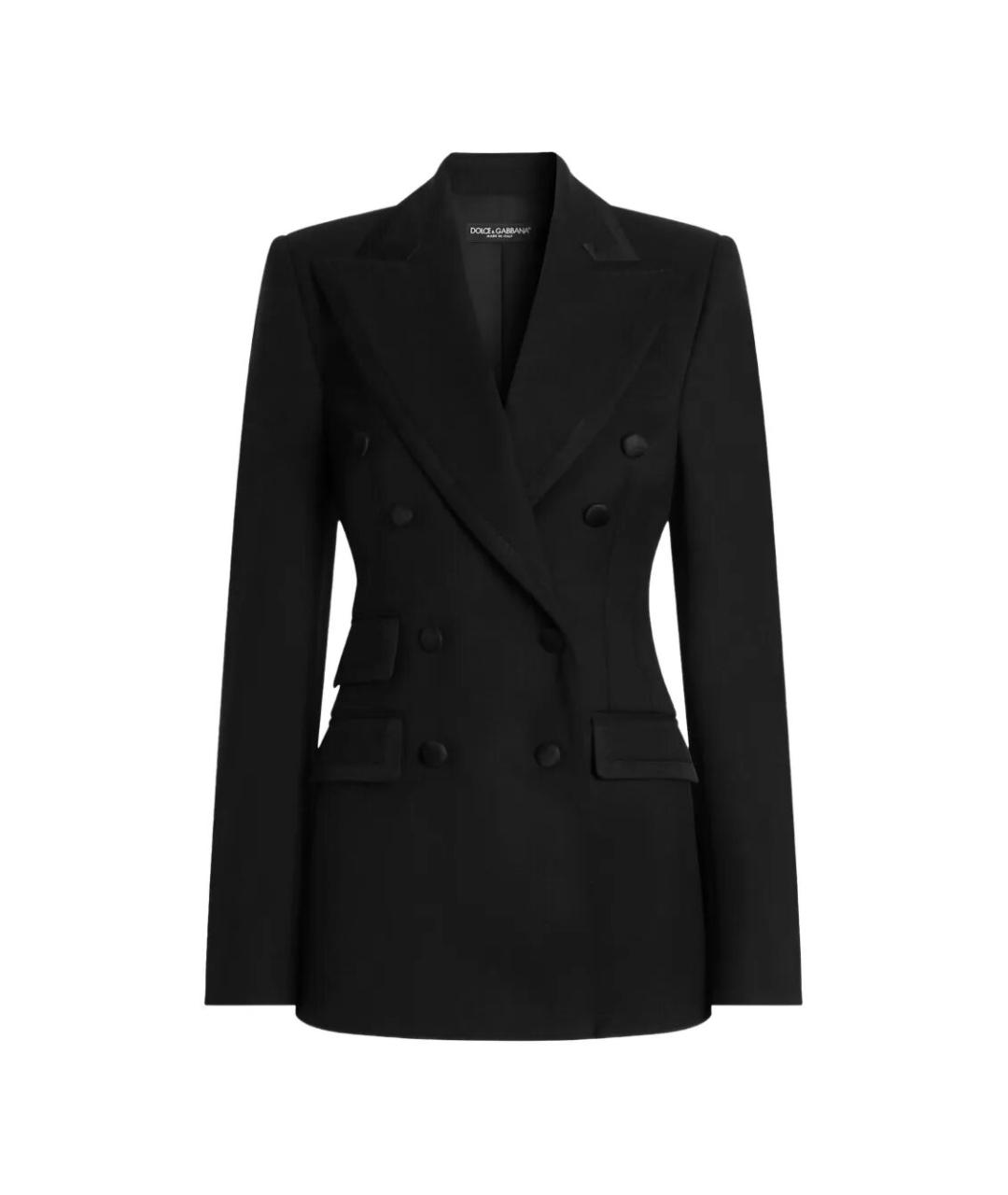 DOLCE&GABBANA Черный шерстяной жакет/пиджак, фото 1