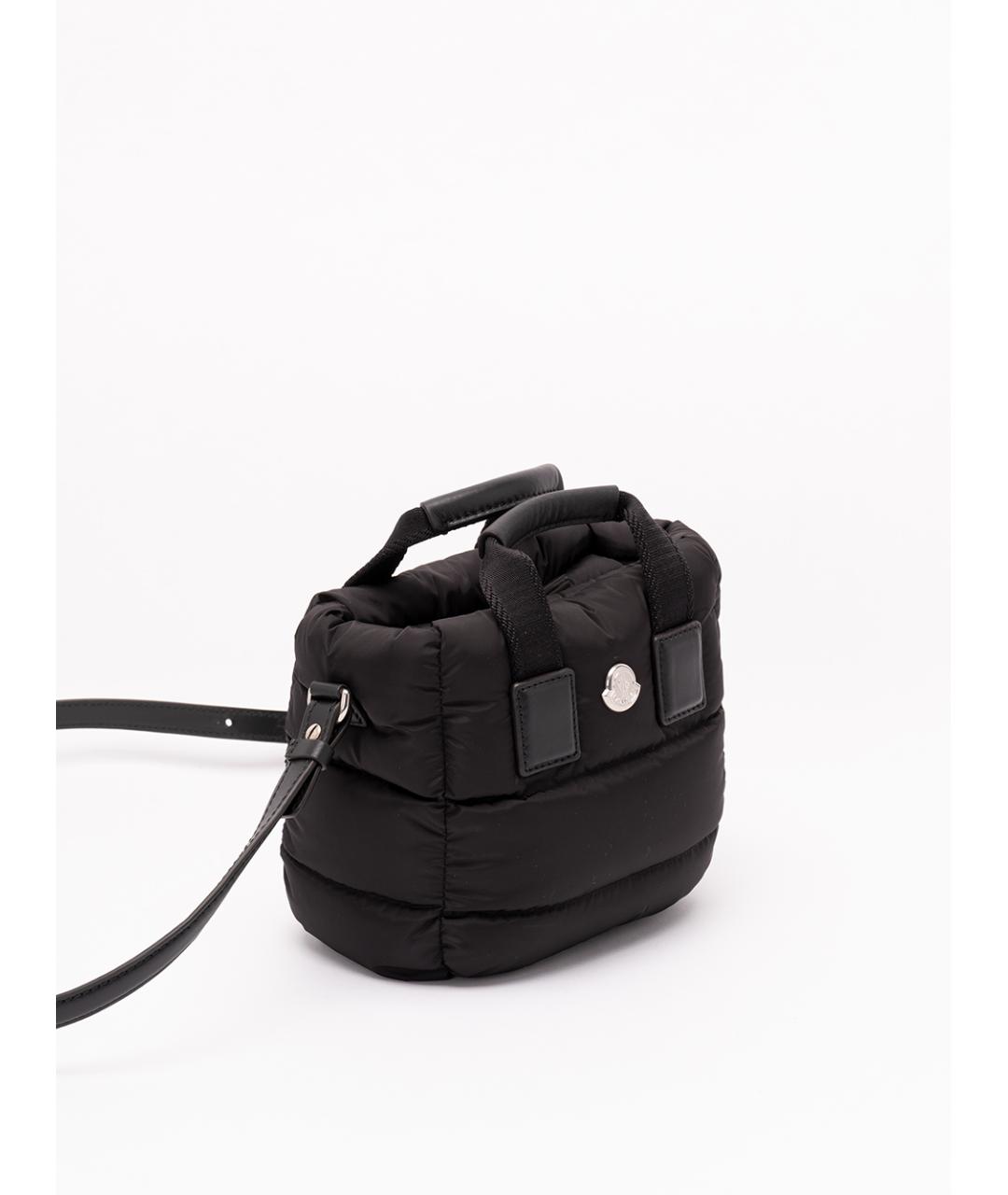 MONCLER Черная тканевая сумка с короткими ручками, фото 3