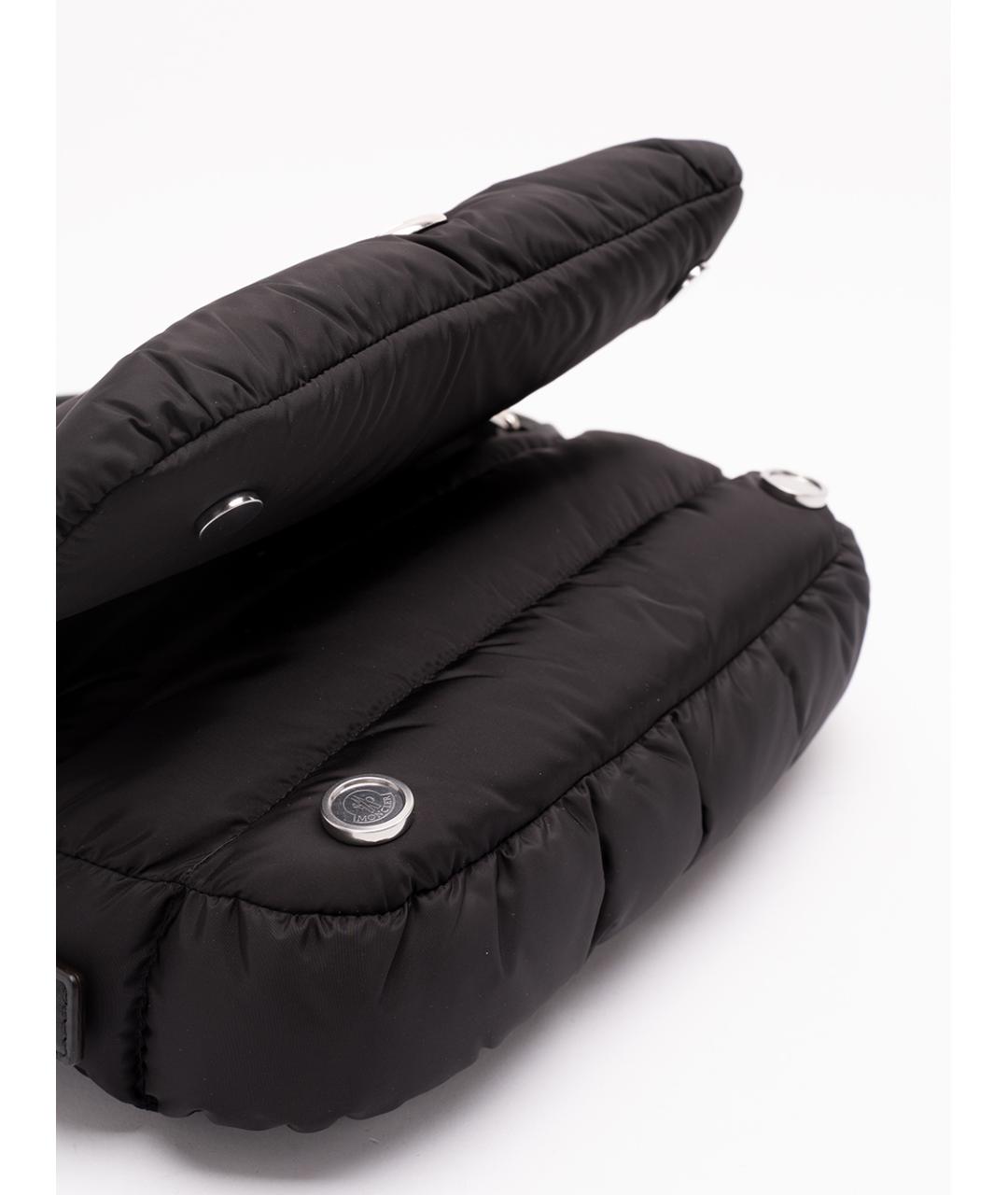 MONCLER Черная тканевая сумка через плечо, фото 5