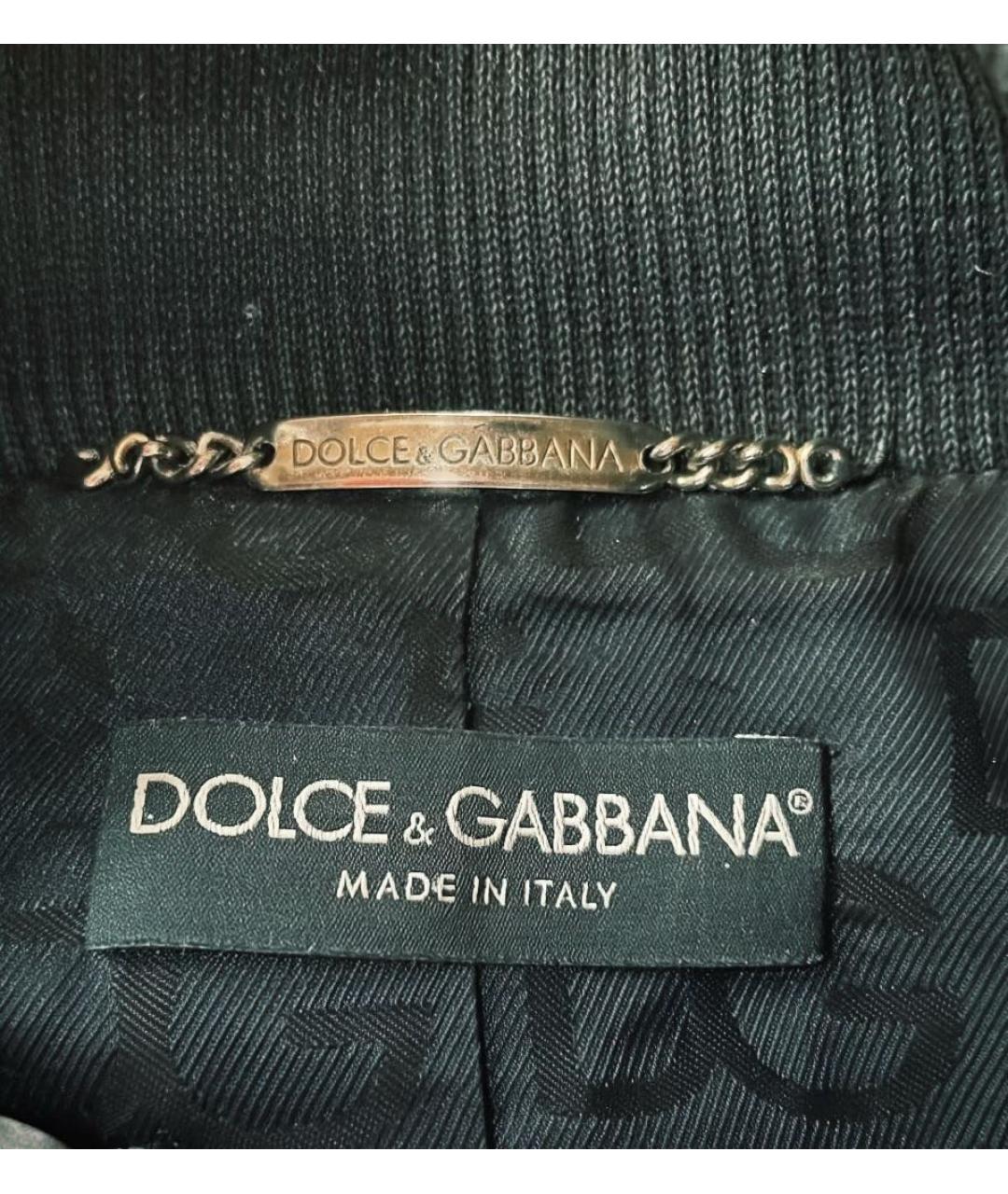 DOLCE&GABBANA Черная кожаная куртка, фото 3