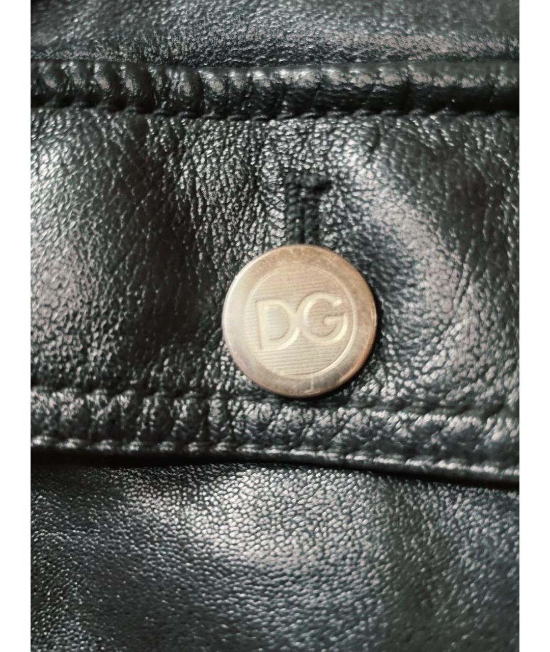 DOLCE&GABBANA Черная кожаная куртка, фото 5
