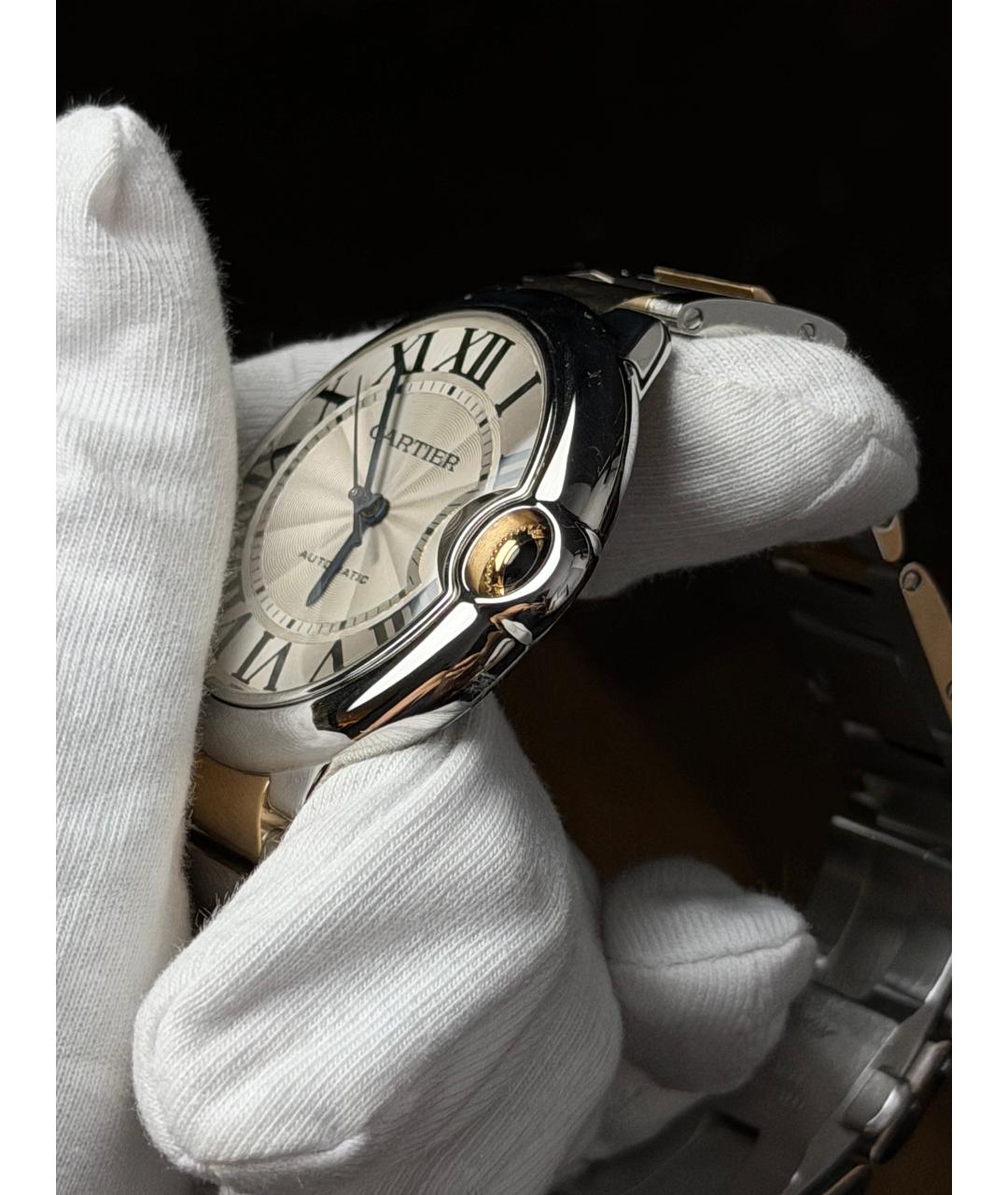 CARTIER Серебряные часы из желтого золота, фото 4