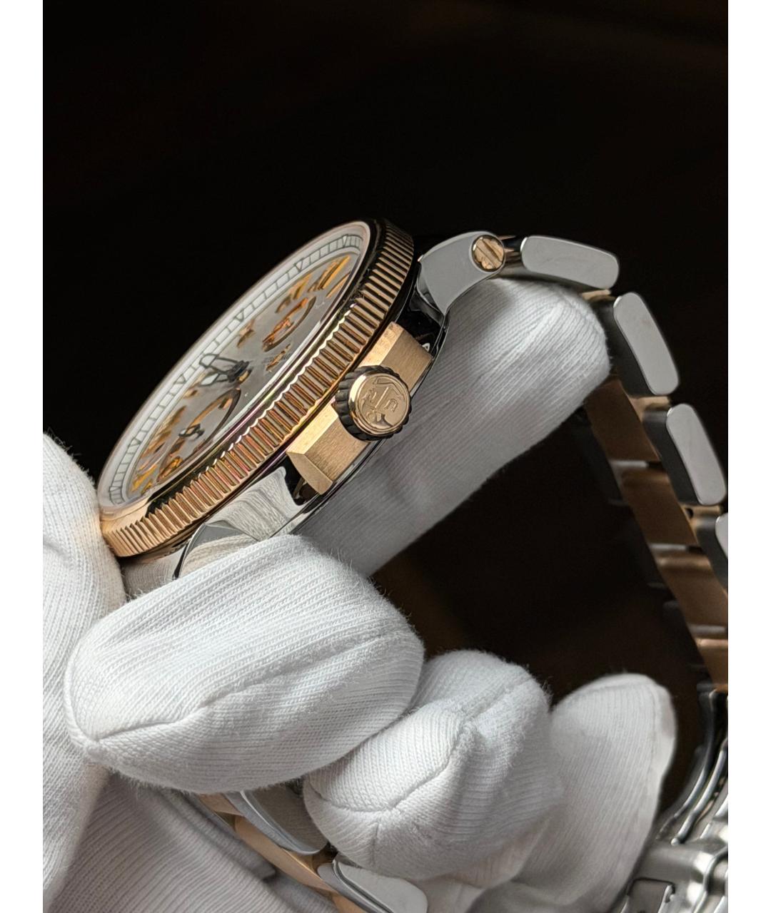 Ulysse Nardin Белые часы из желтого золота, фото 4