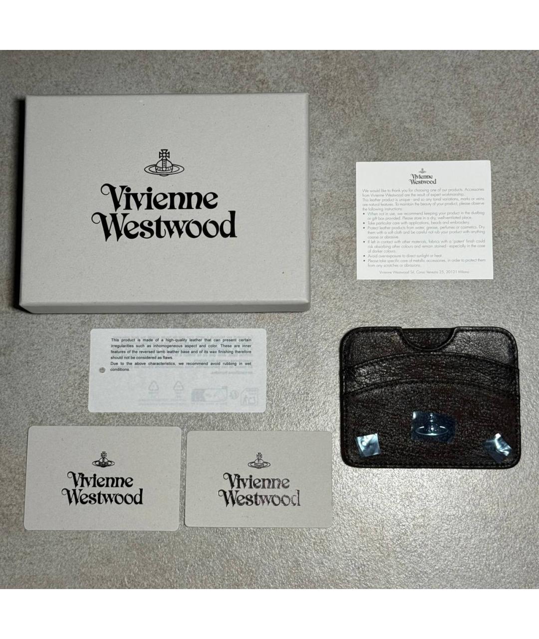 VIVIENNE WESTWOOD Коричневый кардхолдер, фото 4