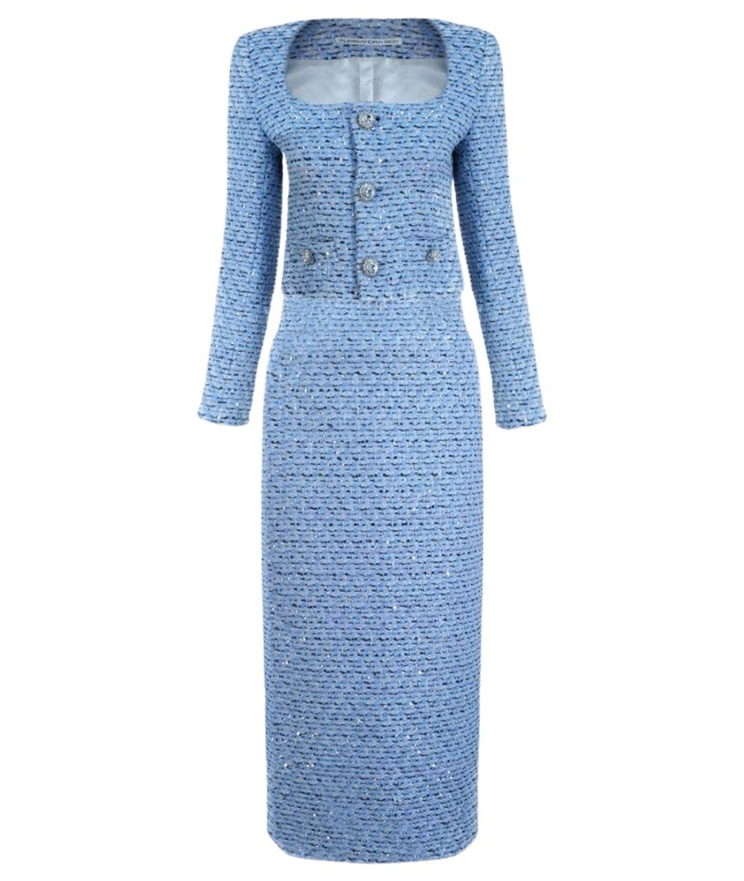 ALESSANDRA RICH Голубой полиэстеровый костюм с юбками, фото 1