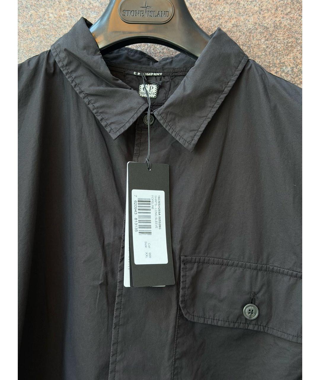 CP COMPANY Черная хлопковая кэжуал рубашка, фото 7
