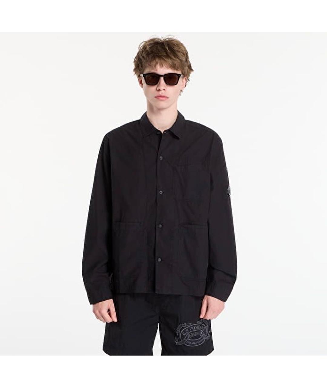 CP COMPANY Черная хлопковая кэжуал рубашка, фото 3