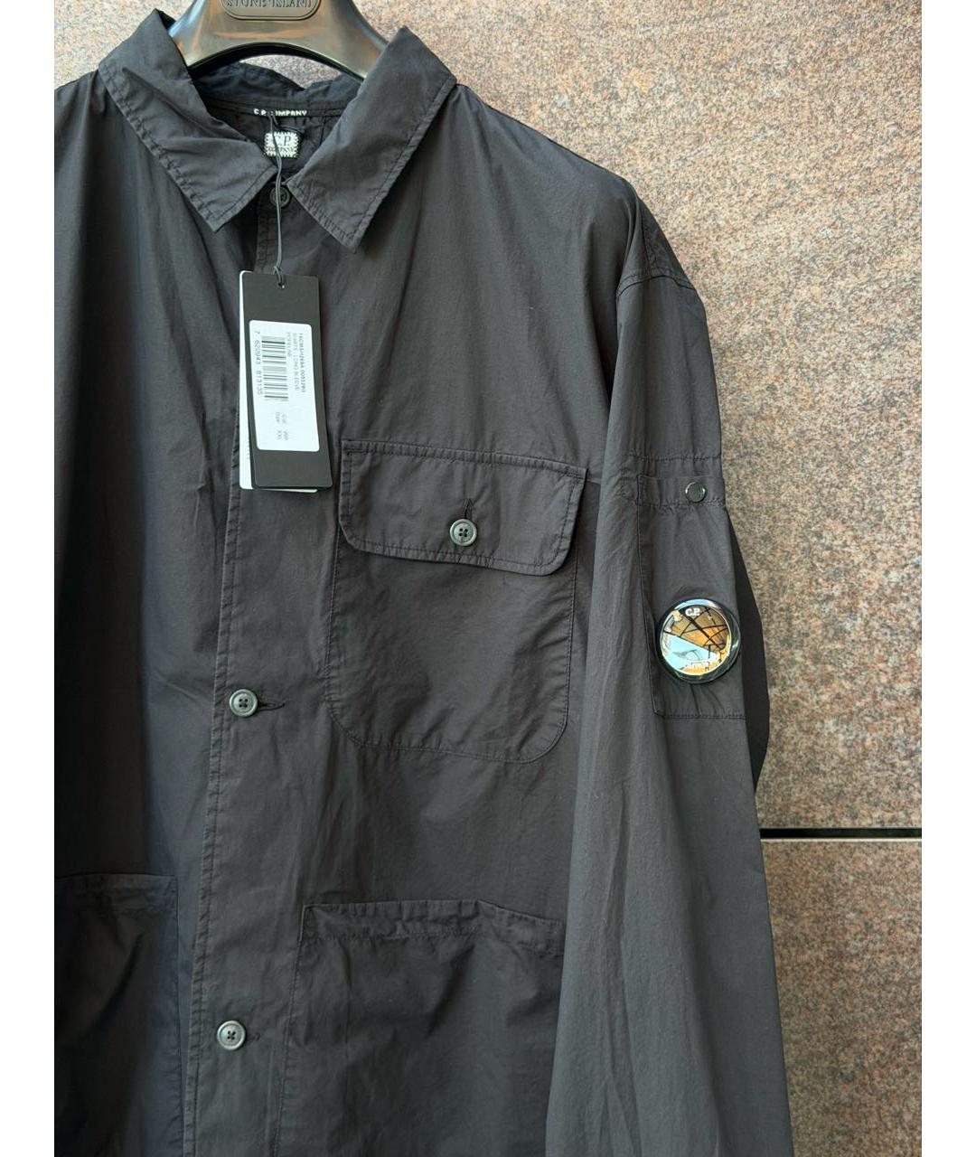 CP COMPANY Черная хлопковая кэжуал рубашка, фото 6